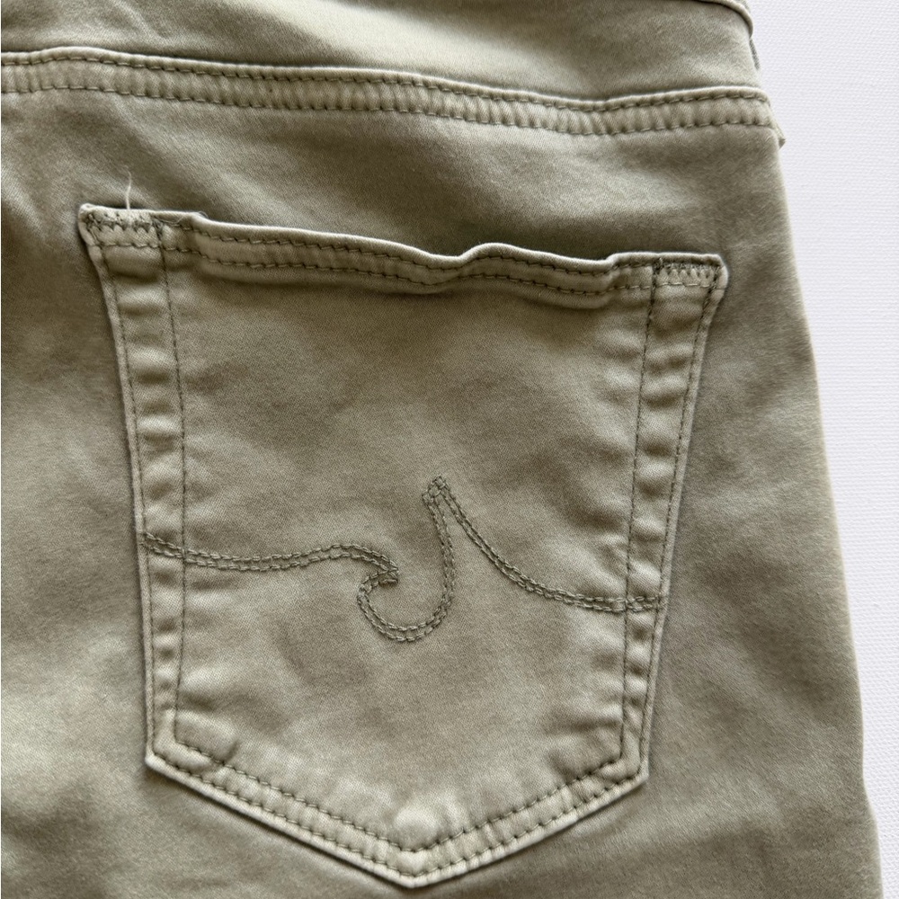 AG Adriano Goldschmied Olive Green Skinny Jeans Size 26 Stretch Mid Rise  Denim - Picture 6 of 16